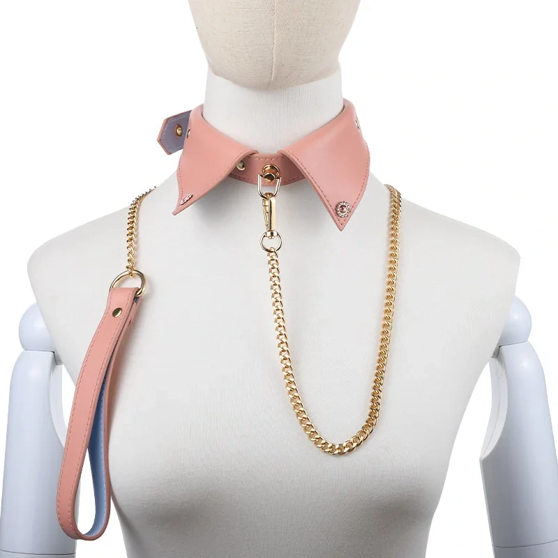 Black Red Pink Colla Bondage Kits with PU Leather Sex Harness Gear for Women's SM Roleplay Toys and Juguetes Sexuales