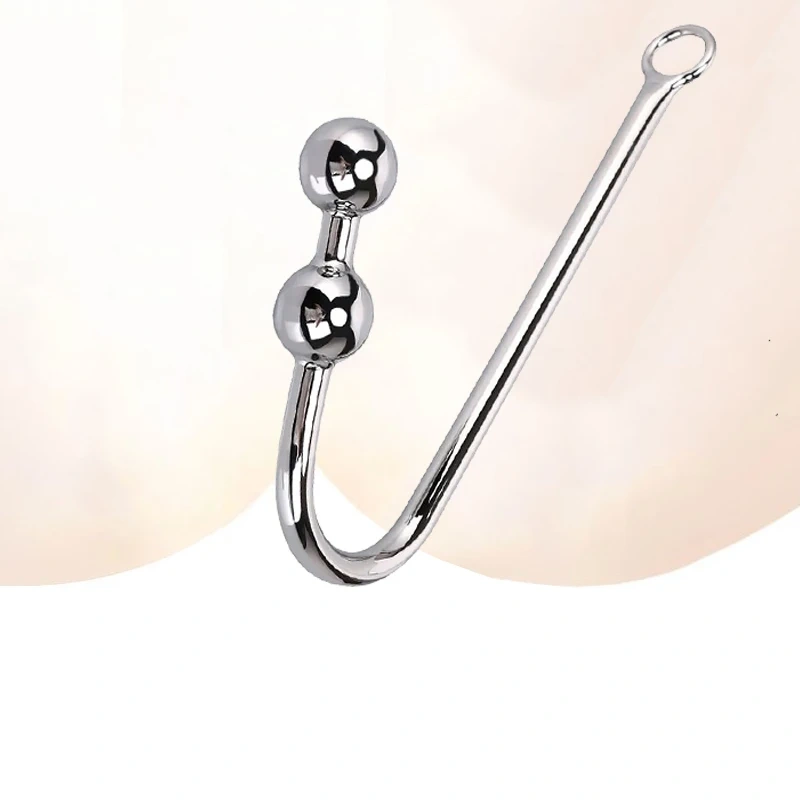 Women's Adult Sex Toys Metal Anal Hook with Two Balls for Bondage Gear and Butt Plug Play Juguetes Sexuales Anal