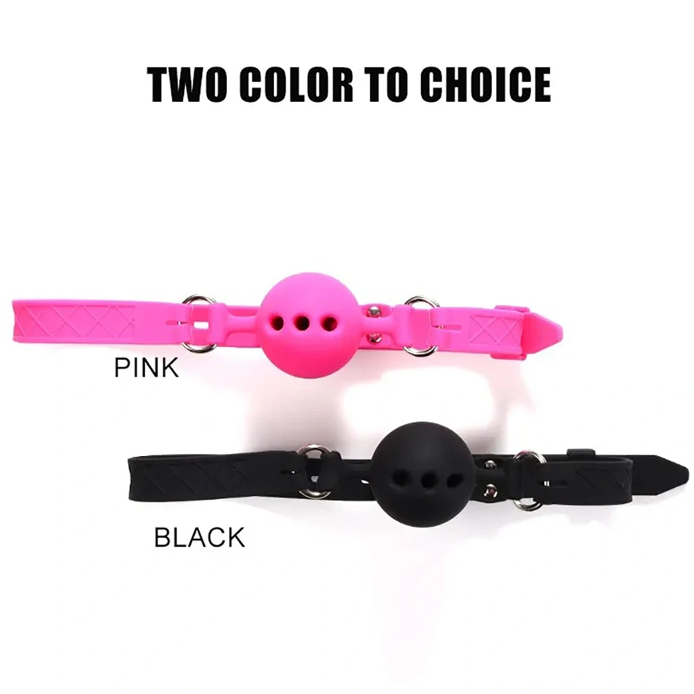 Bondage Gear in Pink Black for Women Wholesale Sale of Mouth Gag Ball BDSM Sex Toys Juguetes Sexuales