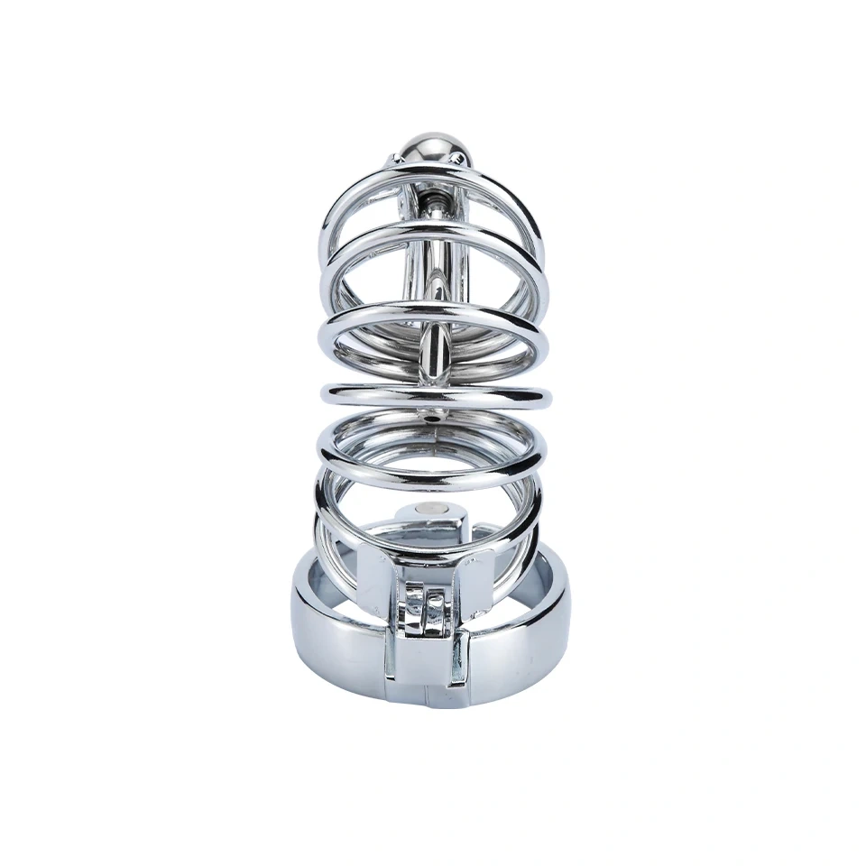 Male Stainless Steel Chastity Cage with Penis Plug Tube Adult Sex Toys BDSM Bondage Gear for Men