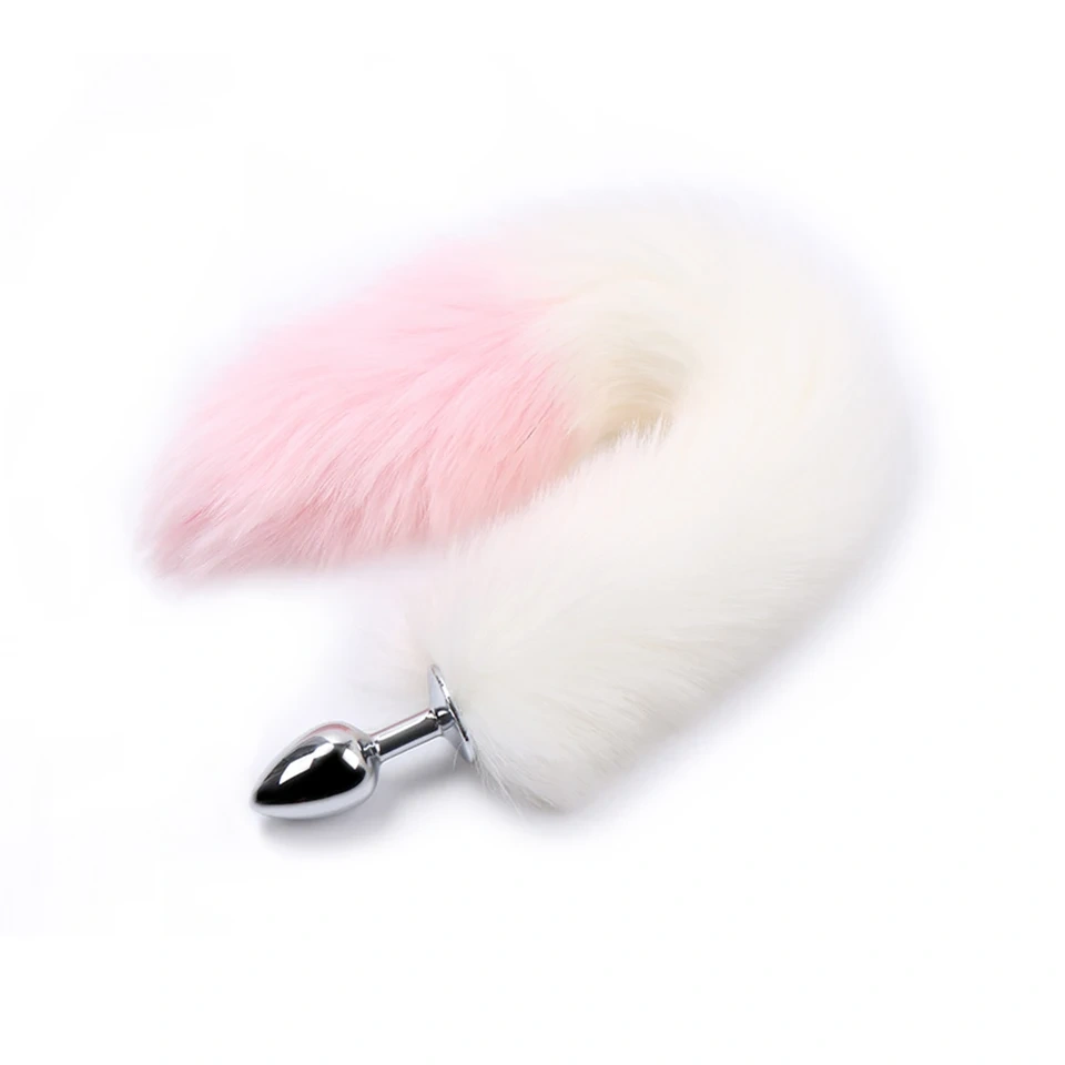 Double Color Fox Tail Butt Plug Anal Sex Toys Mix-Color Cosplay Anal Plug for Women Juguetes Sexuales