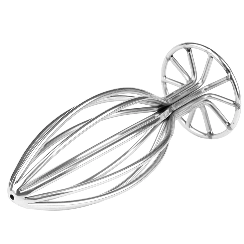 Adult Anal Sex Toys Set Stainless Steel Round Base Hollow Butt Plug with Convenient Round Base Design