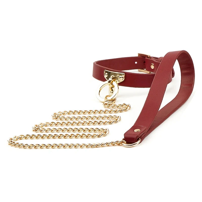 Real Leather Collar Bondage Gear Black Red Pink Kits with Color Box BDSM Sex Toys for Women Juguetes Sexuales Reales