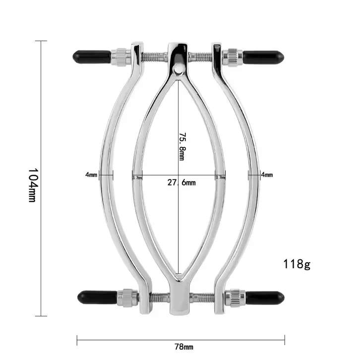 Women's Metal Silicone Clitoris Clamp for G-Spot Stimulation Vagina Speculum