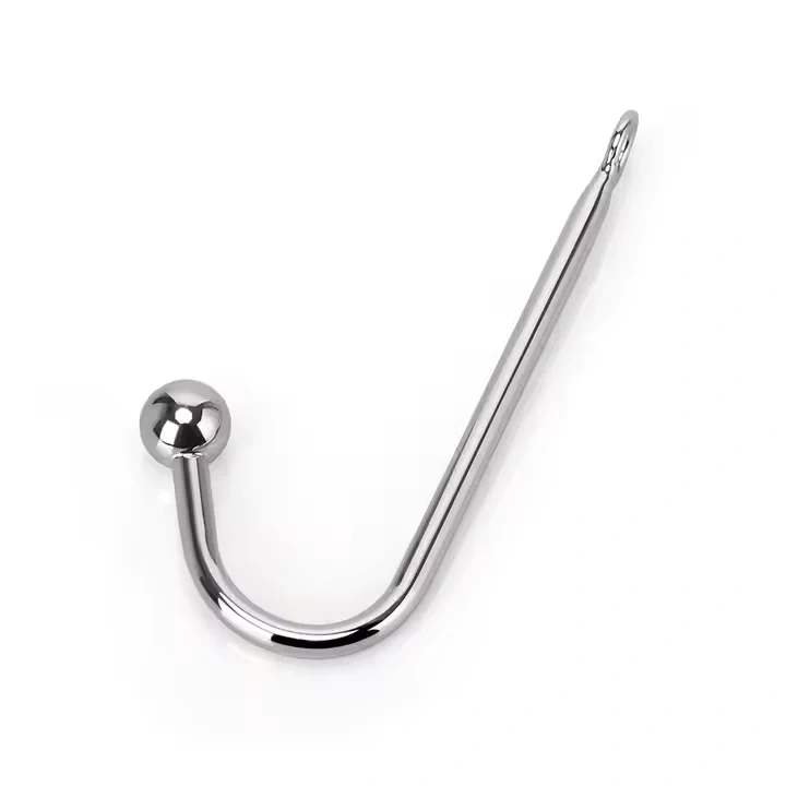 Women's Single Ball Curved Stainless Steel Anal Hook Butt Plug Bondage Gear Sex Toy Juguetes Sexuales Anal Toys