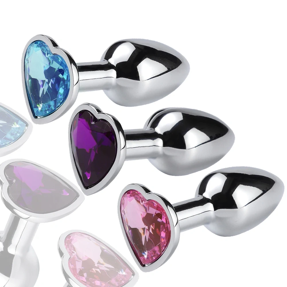Mini Heart Base Aluminum Alloy Butt Plug Sex Toys for Women and Men Anal Plug with Juguetes Sexuales
