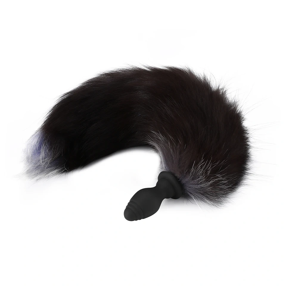 Fur Real Detachable Butt Plug Fox Tail Vibrating Anal Sex Toy for Women Cosplay Juguetes Sexuales