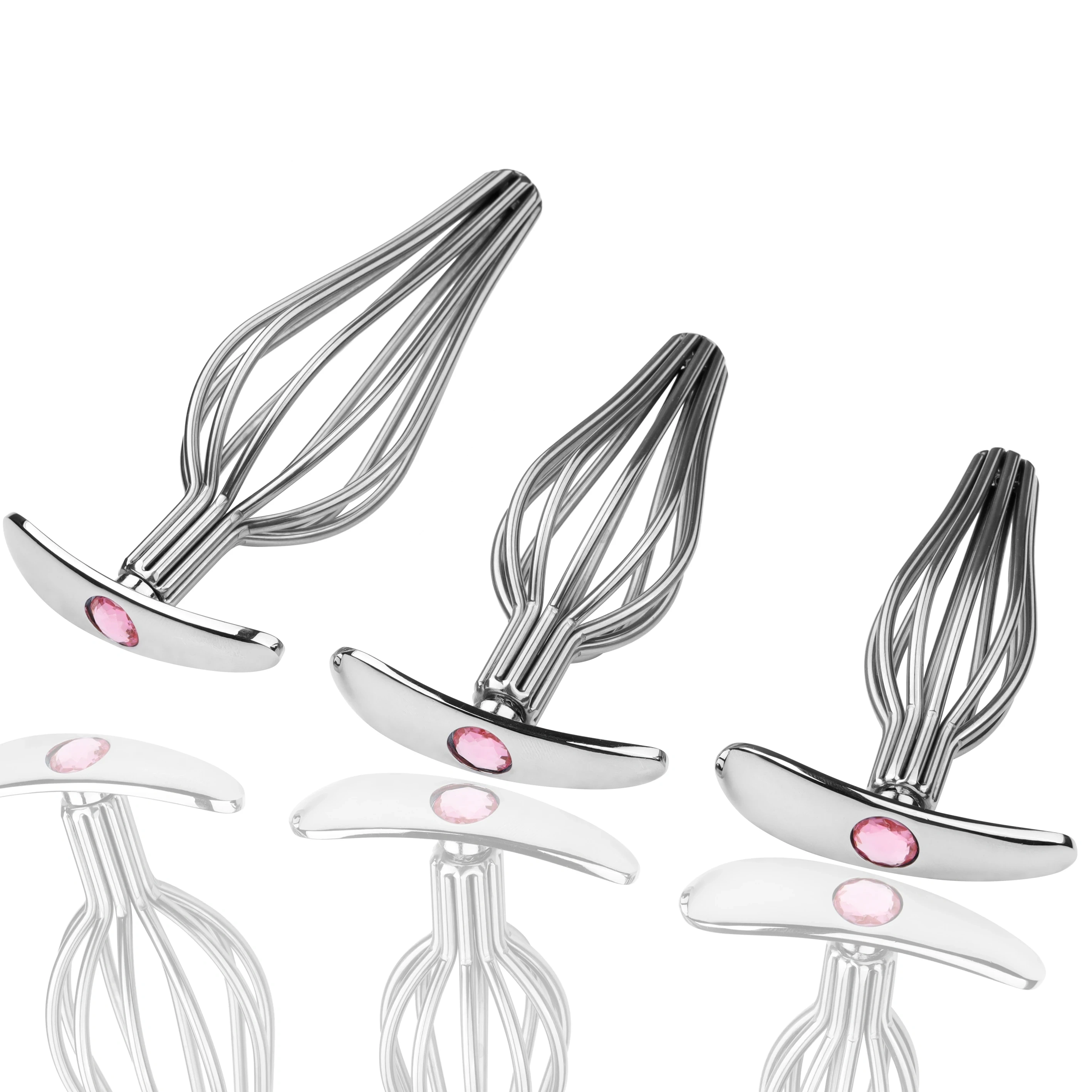 Set of 3 Sizes Stainless Steel Bottom Metal Anal Plug Sex Toys for Adults Fun Butt Plug for Men and Women Adult Fun