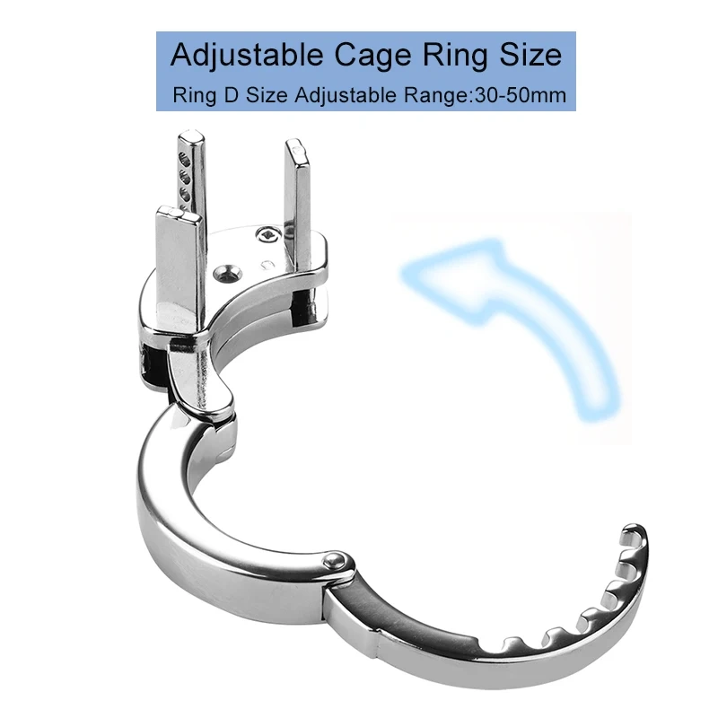 Adjustable Zinc Alloy Male Chastity Cage Toys and Bondage Gear for Men Sex Toys and Juguetes Sexuales for SM Play