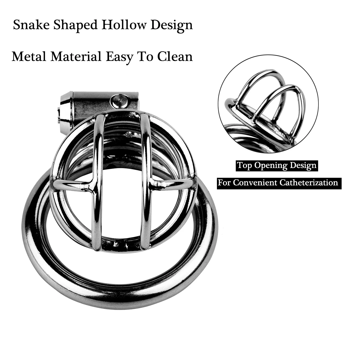 Short Stainless Steel Male Metal Chastity Device Penis Lock BDSM Cock Cage Sex Toys for Men
