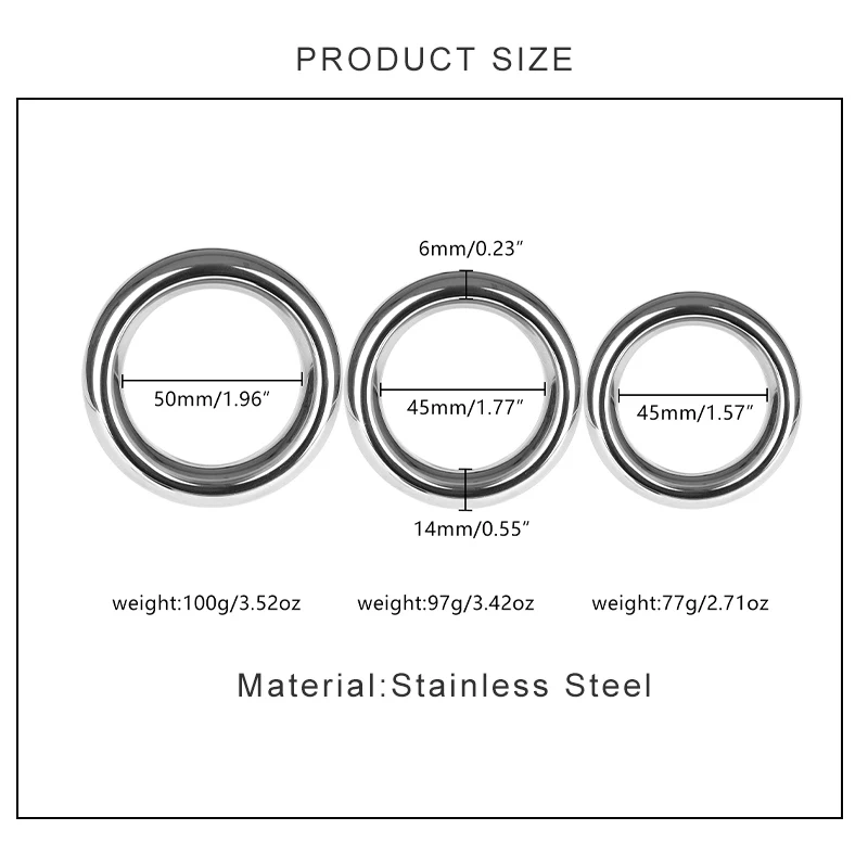 Silicone Male Penis Ring Ball Stretcher Big Weight Cock Ring Sex Toys for Delay Ejaculation Men's Juguetes Sexuales