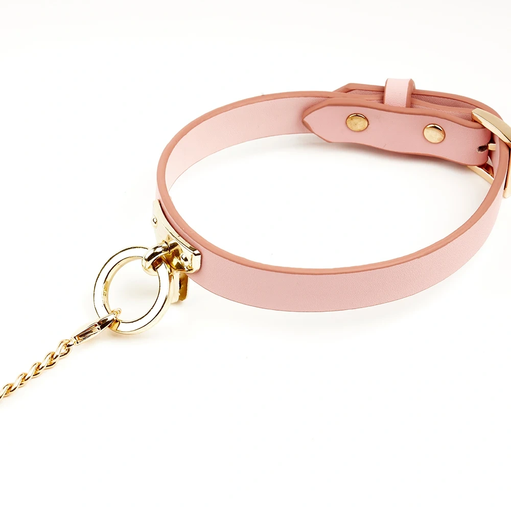 Real Leather Collar Bondage Gear Black Red Pink Kits with Color Box BDSM Sex Toys for Women Juguetes Sexuales Reales