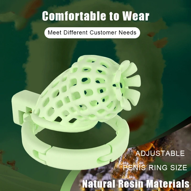 3D Long Grid Cage Chastity Lock Adjustable Ring Size Sex Toys for Men Adult Male Bondage Gear Juguetes Sexuales
