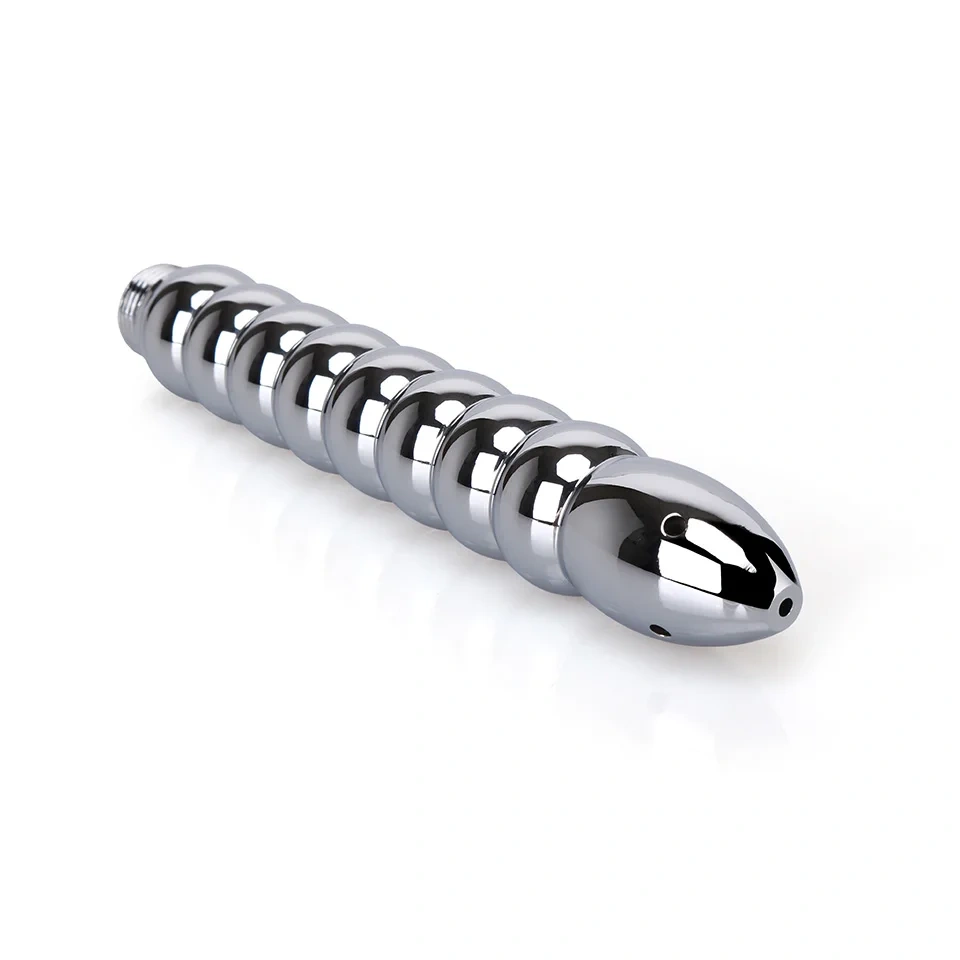 9 Bead-Type Aluminium Alloy Shower Douche Nozzles Metal Anal Vagina Cleaner Beads Hollow Dildo Juguetes Sexuales