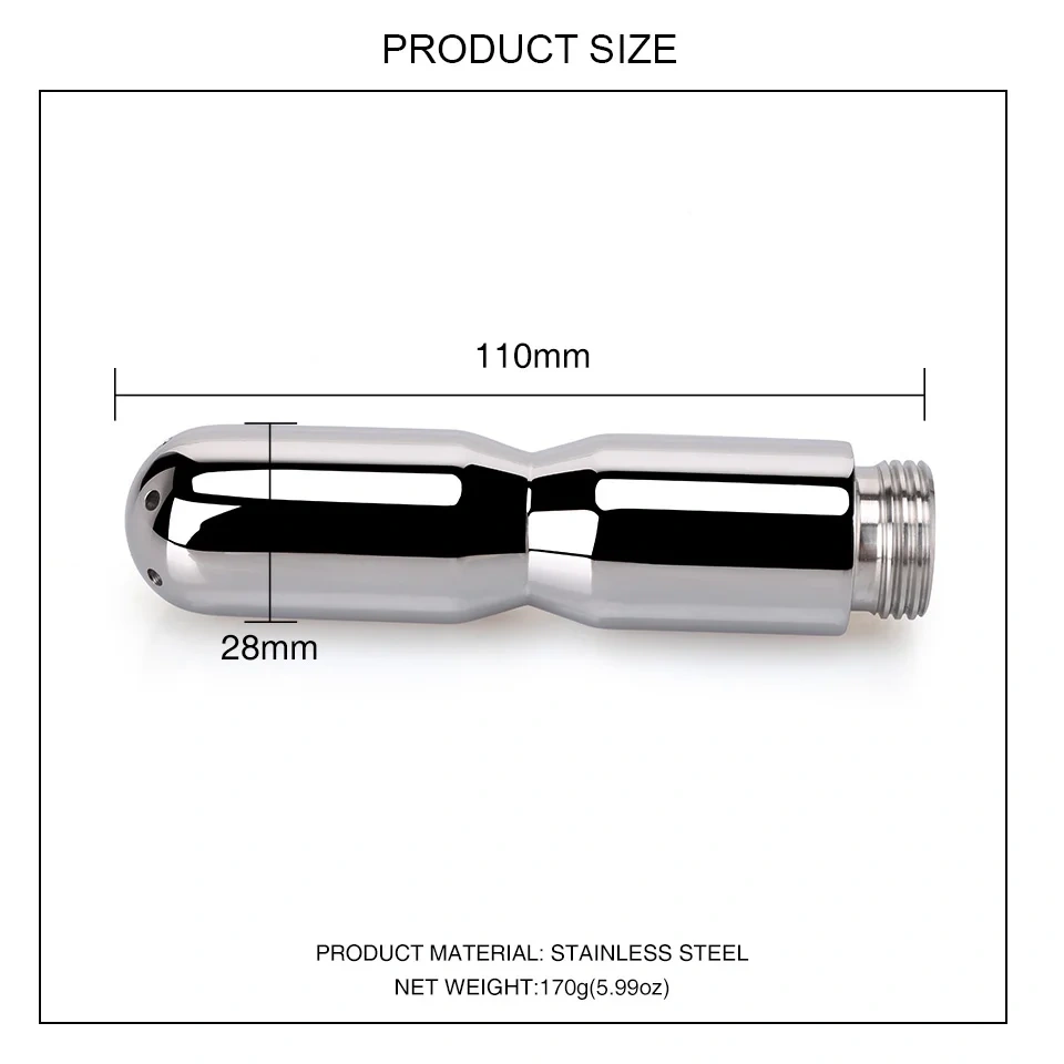 25mm Diameter Stainless Steel Anal Shower Head Nozzle Enema Douche Sex Toys Juguetes Sexuales Anal