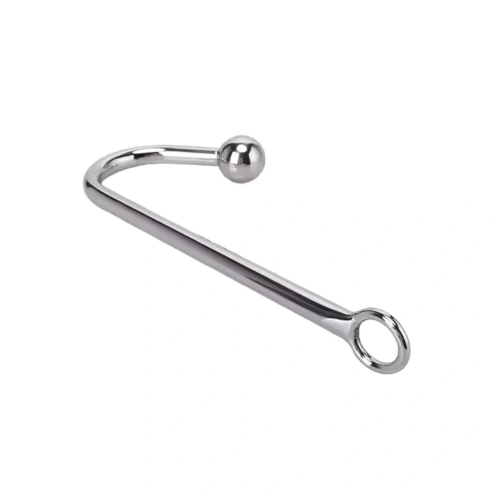 Women's Single Ball Curved Stainless Steel Anal Hook Butt Plug Bondage Gear Sex Toy Juguetes Sexuales Anal Toys