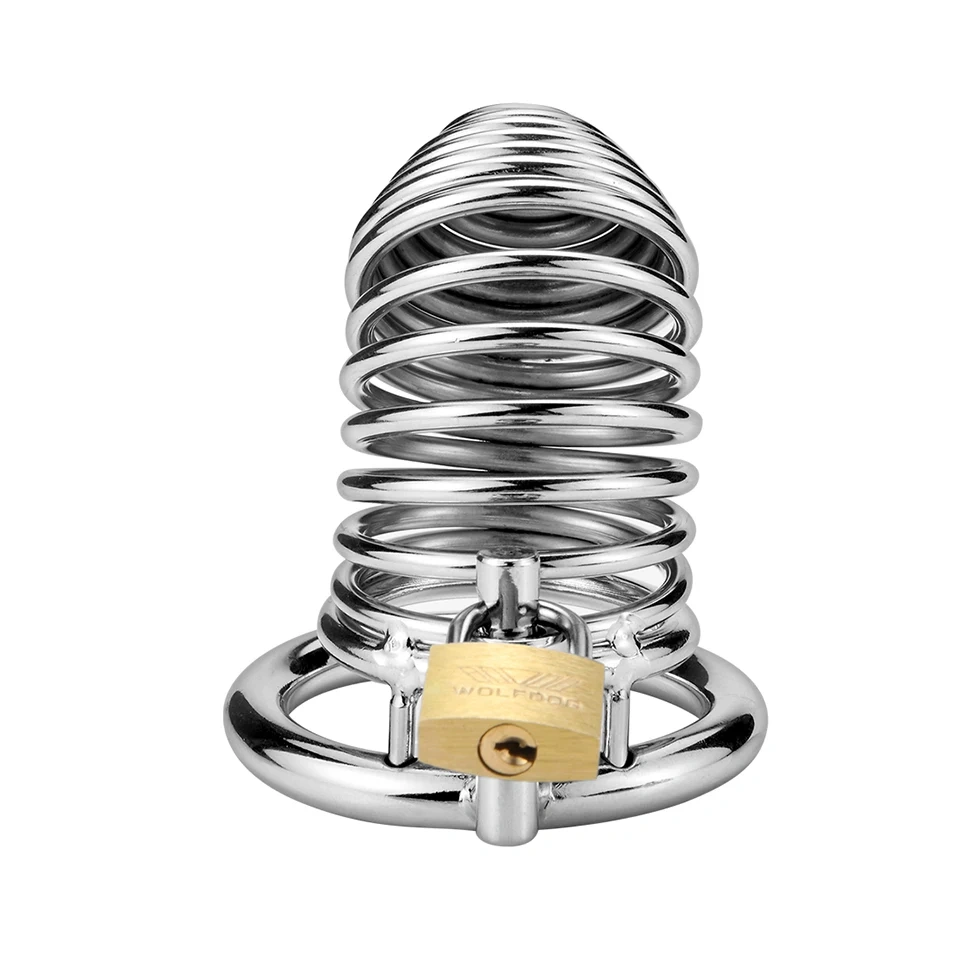 Screw-Type Stainless Steel Chastity Cage Male Chastity Device Sex Toy for Men Penis Lock Bondage Gear Toys for Sexual Pleasure