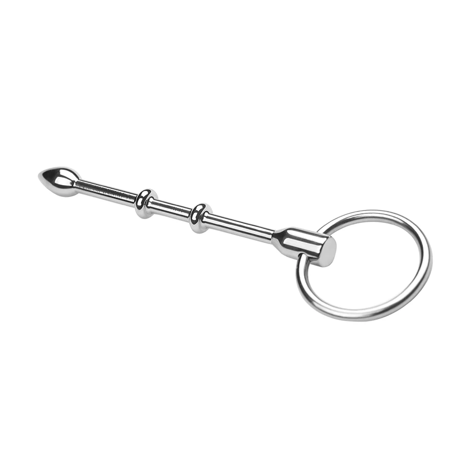 Two-Wheel Urethral Sounds and Ring Penis Toys Stainless Steel BDSM Sounding Kit Sex Toys for Men's Bondage Gear