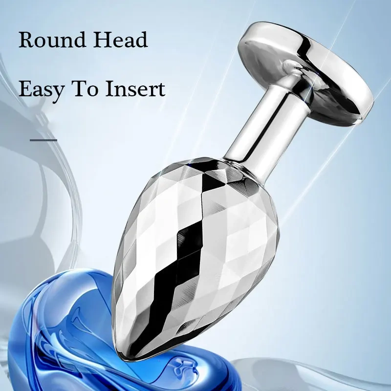 Diamond Facets Anal Plug Stainless Steel Jewel Metal Sex Toy for Women