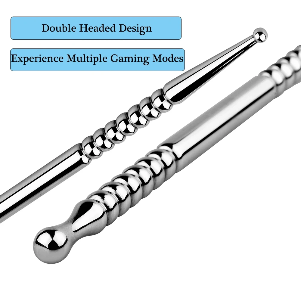 Stainless Steel Double Head Penis Plug Urethral Sounds Bdsm Sex Toys Kit for Men Bondage Gear with Juguetes Sexual