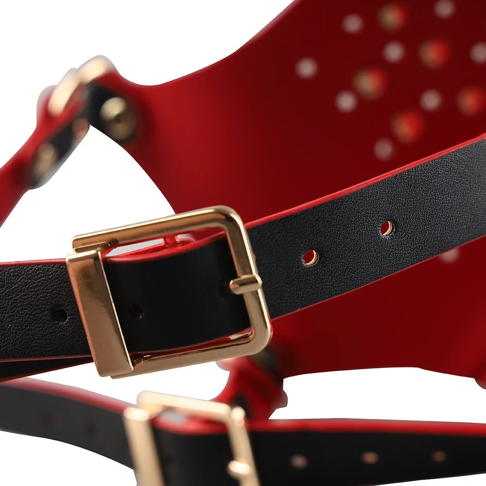 Adjustable Leather Belt Pet Play Hood Puppy Play Muzzle Sex Toys Mouth Restraint Kit Bondage Gear Kits Premium Quality Pet