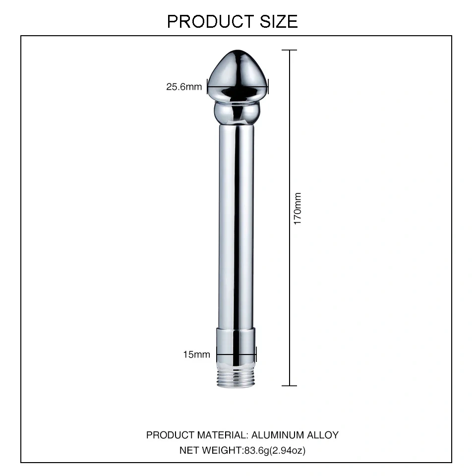Adult Sexual Toys Stainless Steel Dildo Shape Anal Cleaner Shower Enema Juguetes Sexuales SM Type