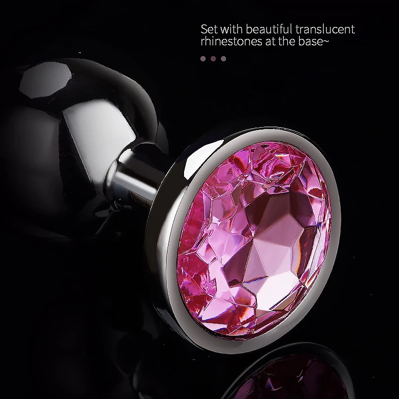 Jewel Metal Anal Sex Toy Butt Plug and Vibrator with Lubricant for Women and Men Penis Plug Sexual Toys for Couples