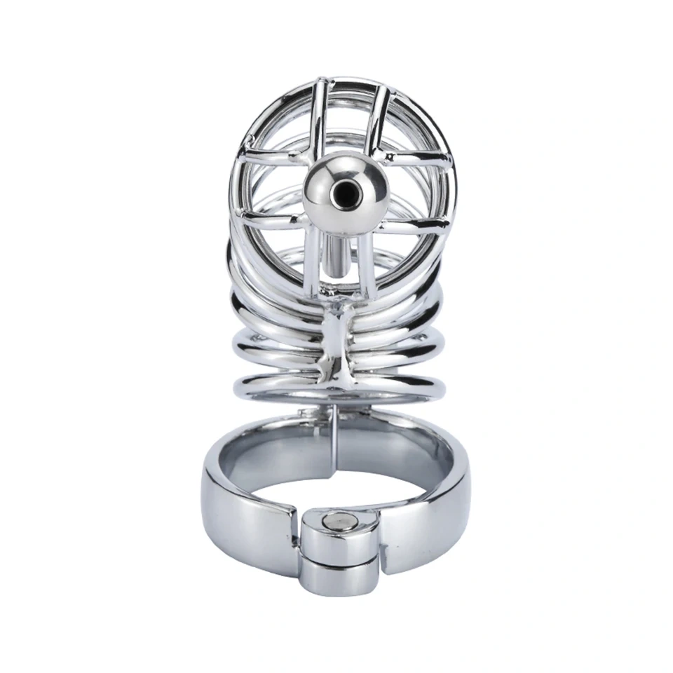 Male Stainless Steel Chastity Cage with Penis Plug Tube Adult Sex Toys BDSM Bondage Gear for Men