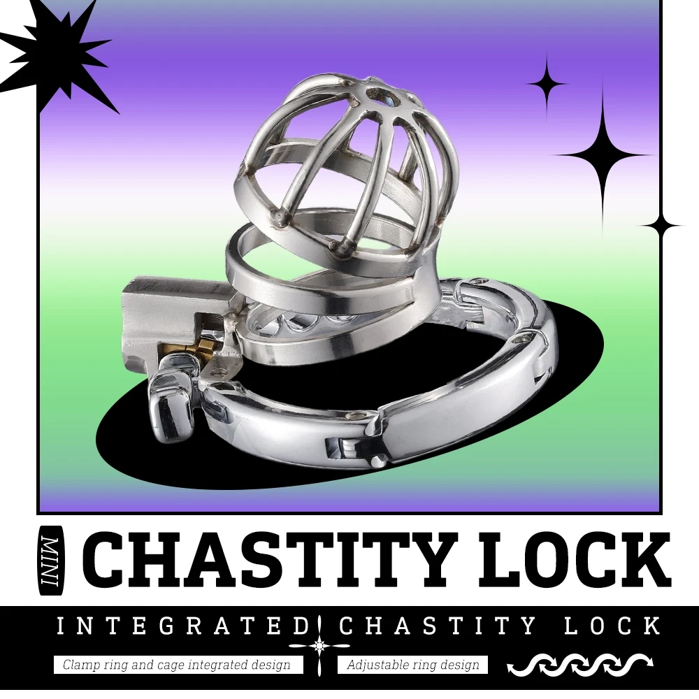 Adjustable Adult Male Bondage Gear Sex Toys Hollow Short Chastity Cage Juguetes Sexuales Ring Size Gear for Men