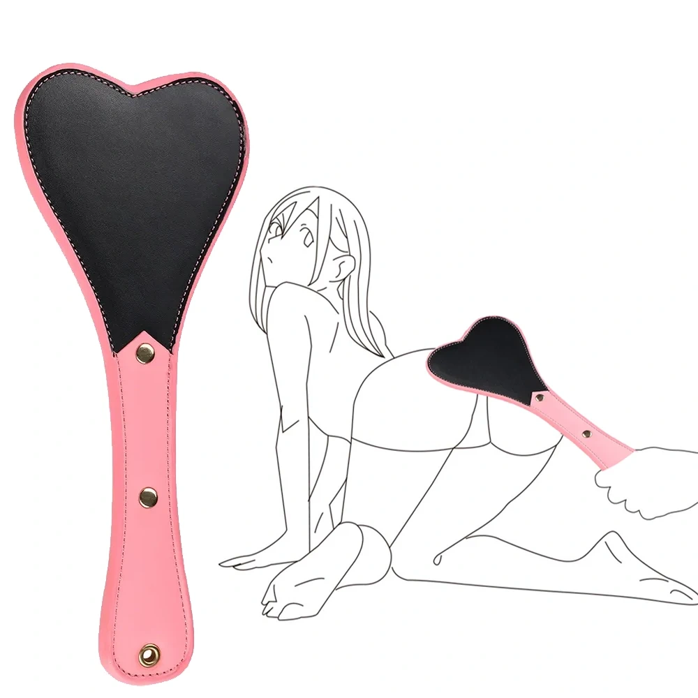 Bondage Gear Night-Glow Heart-Shaped Paddle Fluorescent Leather Sex Toys Adult BDSM Whip Kits Juguetes Sexuales Adultos