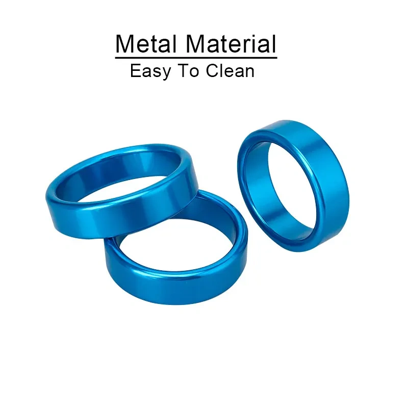 Colorful Silicone Penis Ring Toy Aluminum Alloy Male Sex Toys for Men Ejaculation Delay Cock Ring Juguetes Sexuales