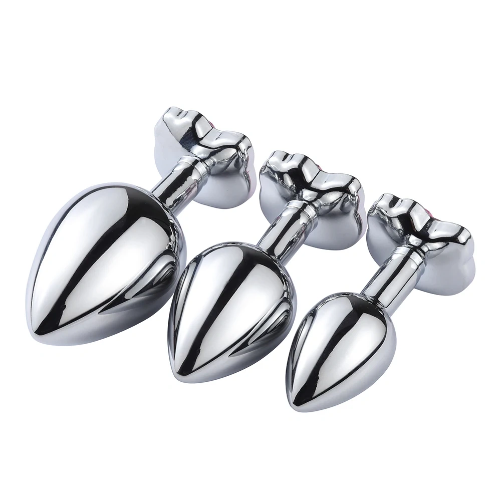 Pink Cat Face Based Aluminium Alloy Jewel Anal Plug Sex Toys for Women Buttock Massager Made of Durable Metal