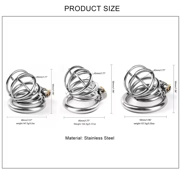 Men's Short Chastity Cage Adult Sex BDSSM Toys Stainless Steel Penis Lock Jugue Male Toys