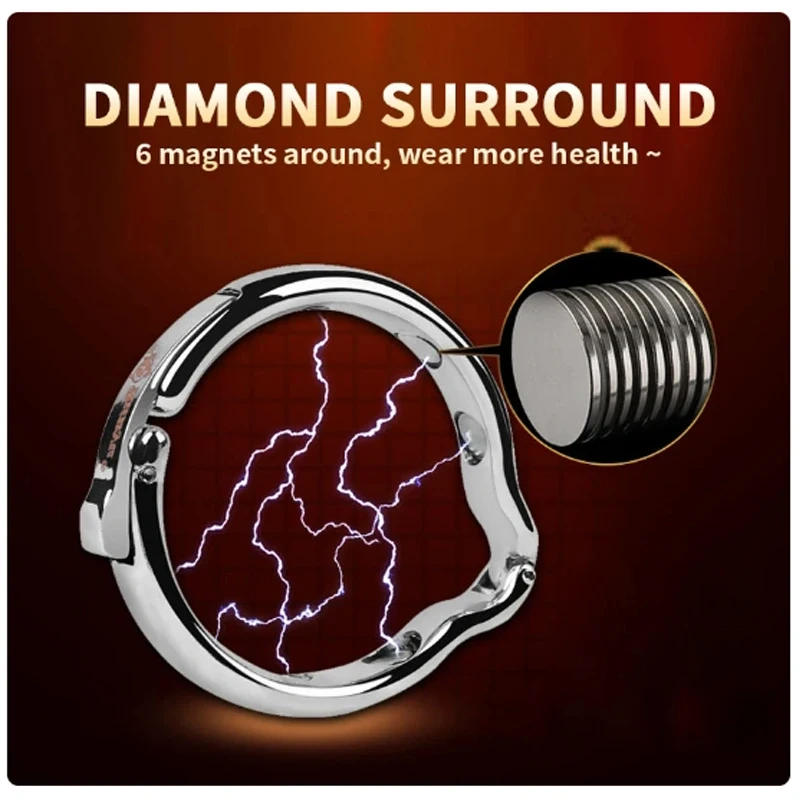 Men's Metal Cock Ring Anal Stimulation Vibrating Silicone Sexual Product Stainless Steel Piercing Penis Toys Juguetes Sexuales