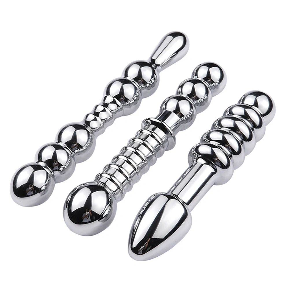 Double-Ended Aluminium Alloy Anal Plug Man's Sex Toys Anal Cleaner and Butt Plug Metal-Juguetes Sexuales