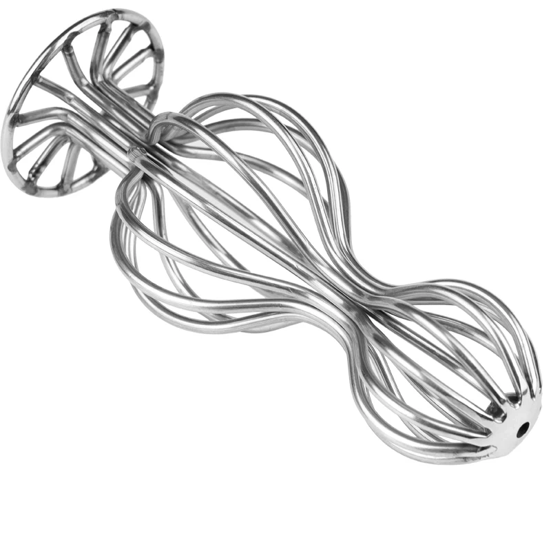 Double Ball Stainless Steel Anal Toys Round Base Hollow Butt Plug Set Adult Sex Toys Made of Durable Metal