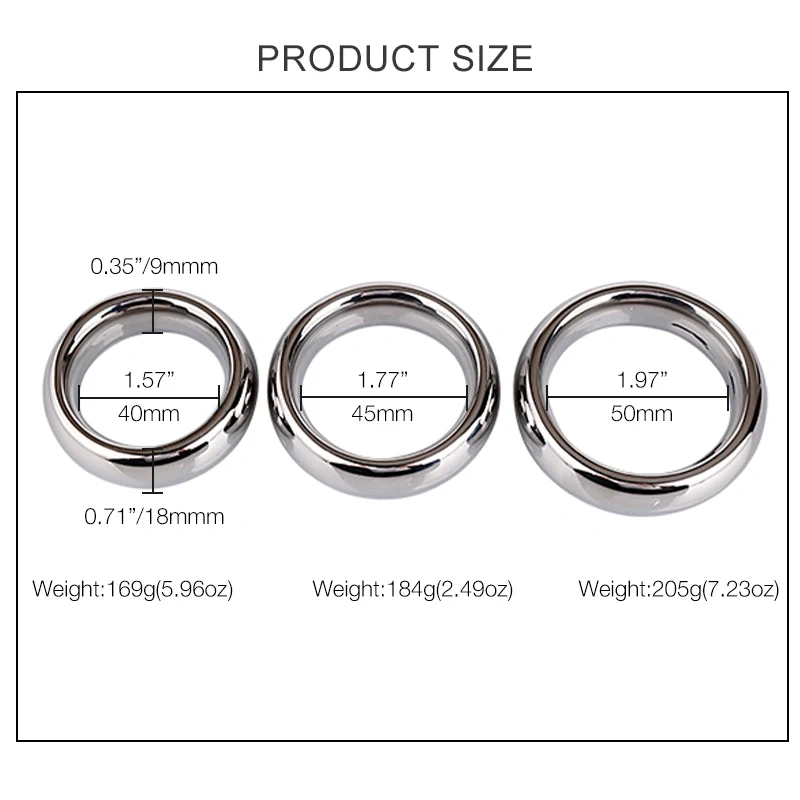 Men's Stainless Steel Cock Ring Penis Toys Ball Stretcher Sex Toys for Delay Ejaculation Juguetes Sexuales for Men