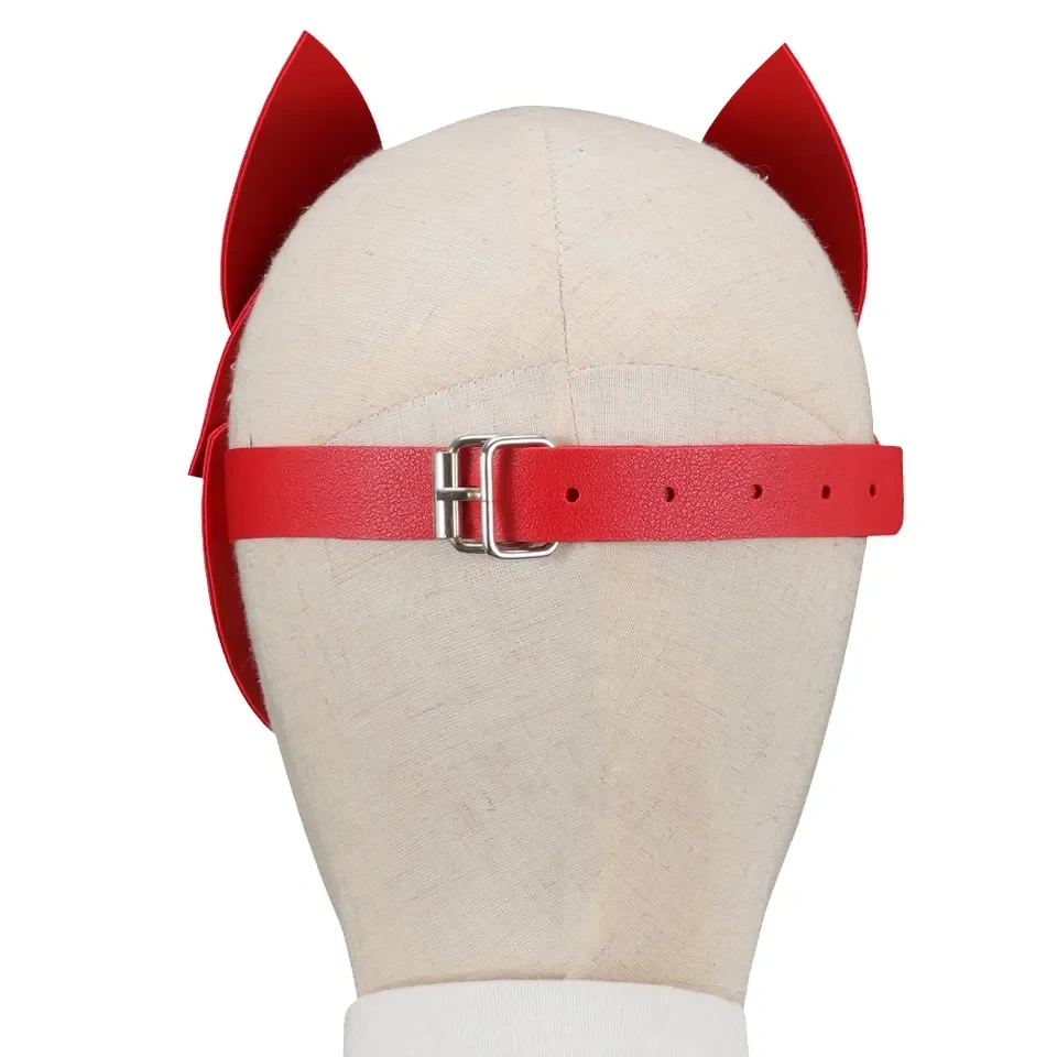 Fox Blindfold Bondage Gear Black Artificial Leather Party Cosplay Sex Harness Kits Adult Juguetes Sexuales for Women and Men