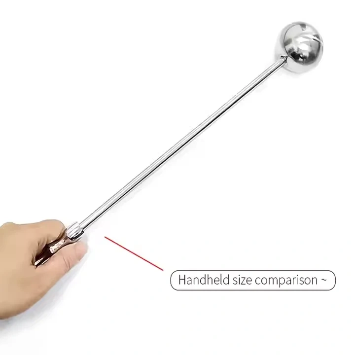 Comfortable & Durable Stainless Steel 3-Ball Anal Plug with Long Handle