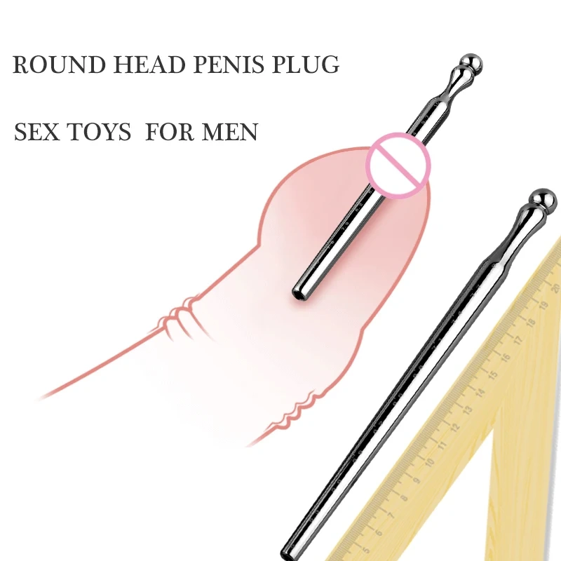 Men's Stainless Steel Penis Plug with Scales Urethral Sounding Bondage Gear BDSM Sex Toys Marked Scales