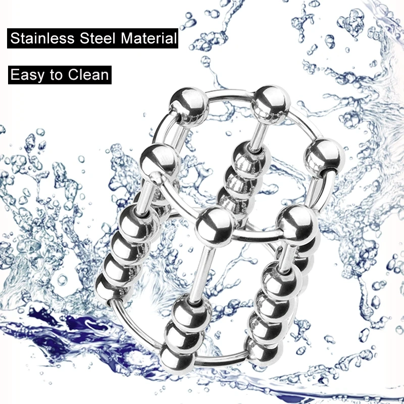 Stainless Steel Rolling Beads Design Metal Penis Ring Sex Toys Men Comfortable Rolling Beads Premium Quality Cock Ring Juguetes