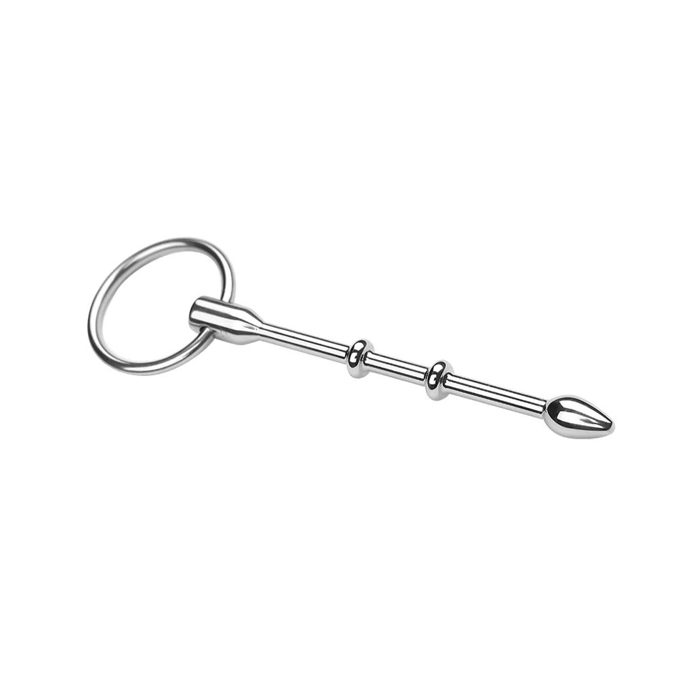 Two-Wheel Urethral Sounds and Ring Penis Toys Stainless Steel BDSM Sounding Kit Sex Toys for Men's Bondage Gear