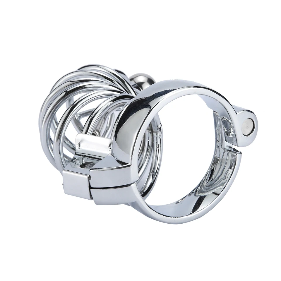 Male Stainless Steel Chastity Cage with Penis Plug Tube Adult Sex Toys BDSM Bondage Gear for Men