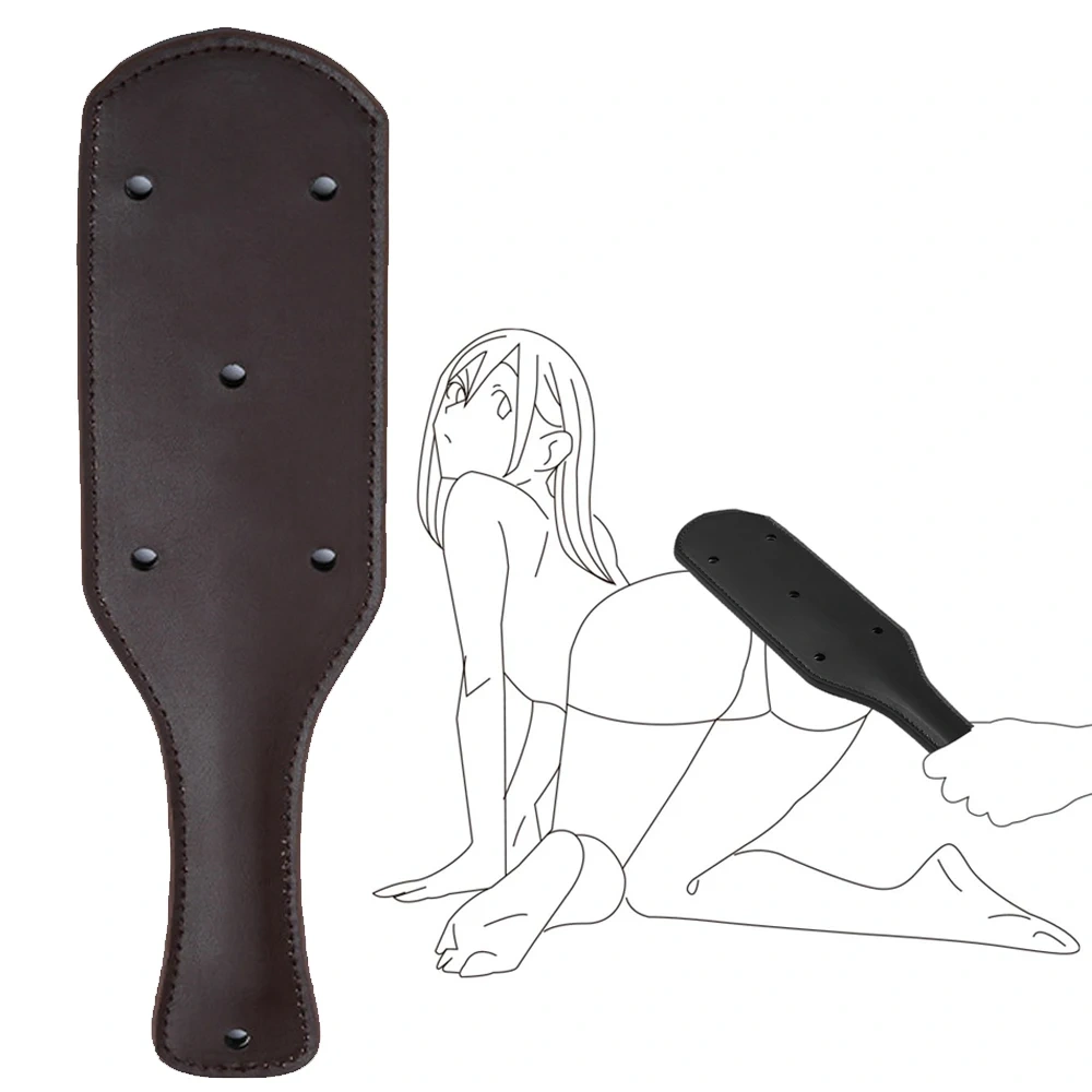 Bondage Gear Black Brown BDSM Kits PU Leather Square Round Head Paddle Adult Sex Toys SM and Whip Type Juguetes Sexuales