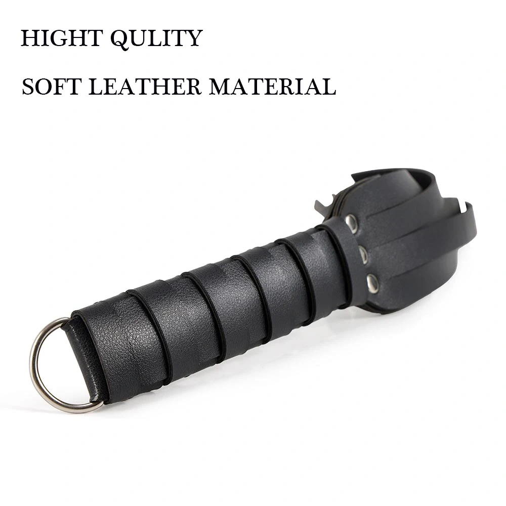 Black PU Leather Four Strip Shape Paddle Adult BDSM Bondage Gear Sex Toys Whip and Juguetes Sexuales Set