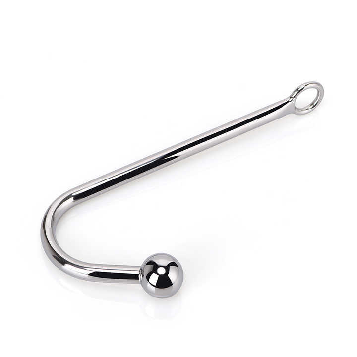Single Curved Stainless Steel Anal Hook Butt Plug Women's Bondage Gear for Adult Sex Juguetes Sexuales and Sex Toys