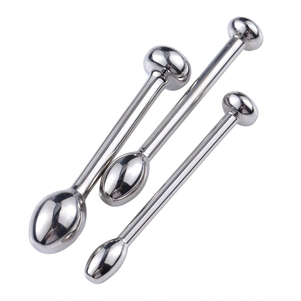 Oval Head Urethral Sounds Stainless Steel BDSM Sounding Kit Penis Toys for Men's Bondage Gear Pain Relief Sex Toys