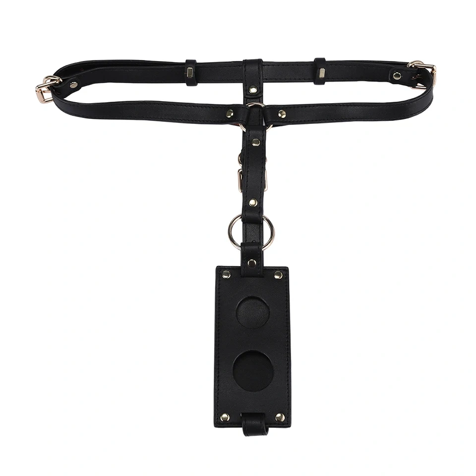 Adult Strap-On Dildo Bondage Belt PU Leather Sex Toys Juguetes Sexuales for Bondage Gear Sessions