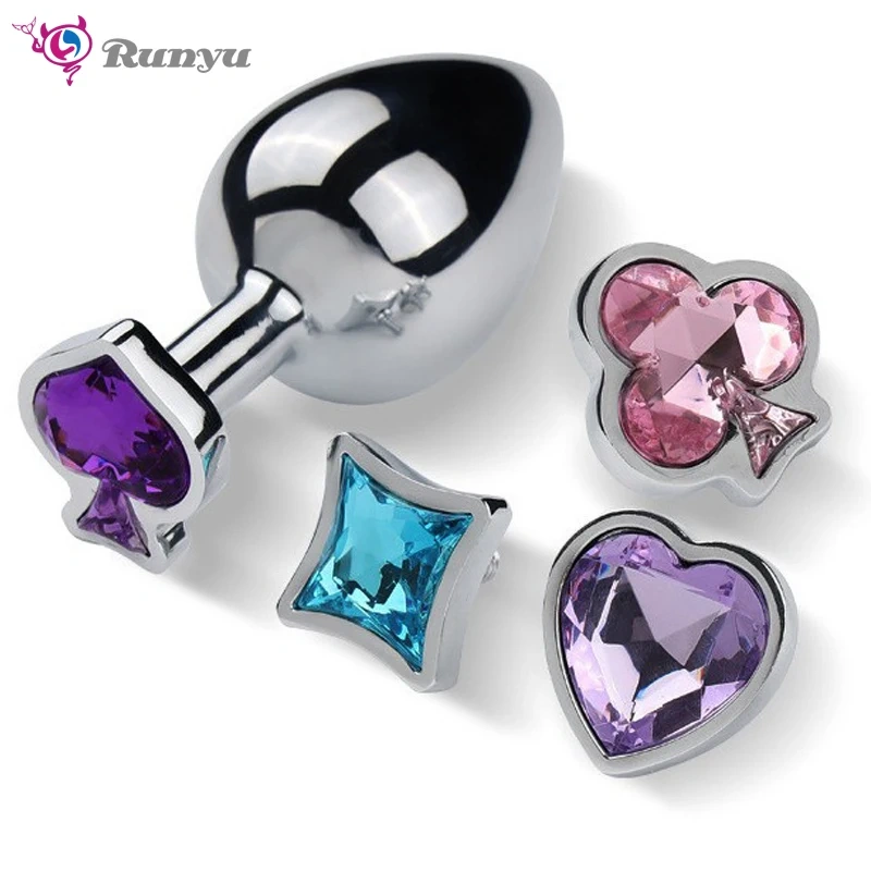 Customized Aluminium Alloy Anal Plug Sex Toys in Different Shapes for Women and Men Jewel Base Butt Plug Juguetes Sexuales