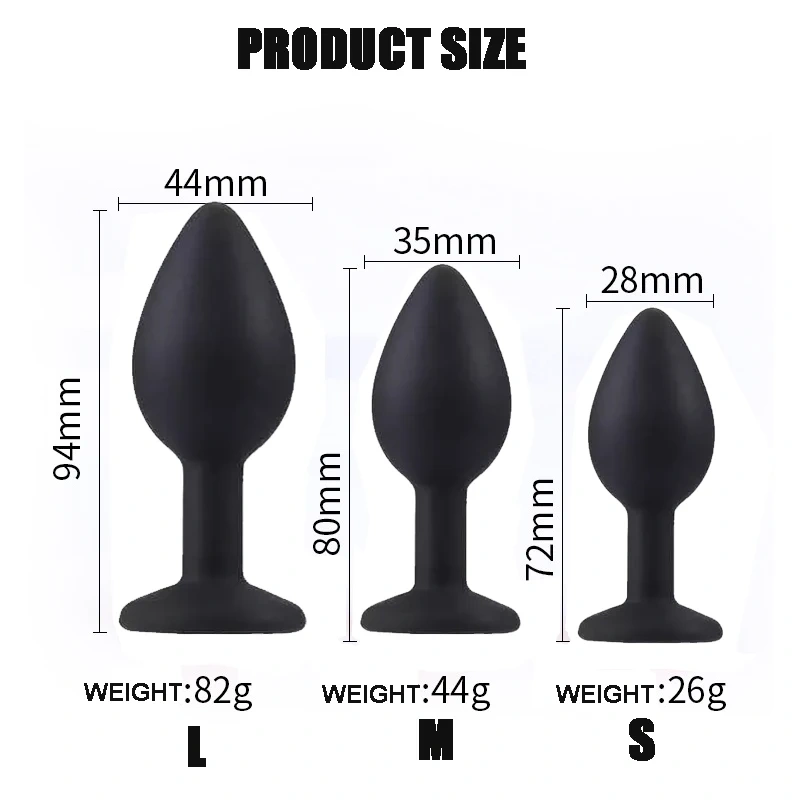 FBA-008 Woman's Anal Toys Set Black Silicone Anal Plug with Red Jewel Sex Toys Jewel Butt Plug Juguetes Sexuales